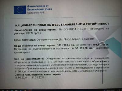 12 - ОУ Д-р Петър Берон - Биркова, Велинград